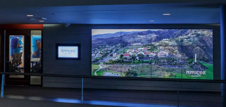 Pepperdine, Video Wall, Digital Signage, Toshiba, Allen Young Office Machines