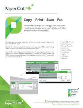 Papercut, Mf, Ecoprintq, Allen Young Office Machines