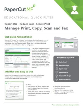 Papercut, Mf, Education Flyer, Allen Young Office Machines