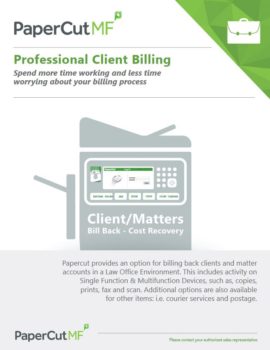 Papercut, Mf, Professional Client Billing, Allen Young Office Machines