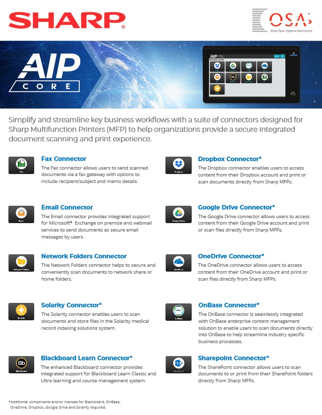 Sharp, Aip Connect, Allen Young Office Machines