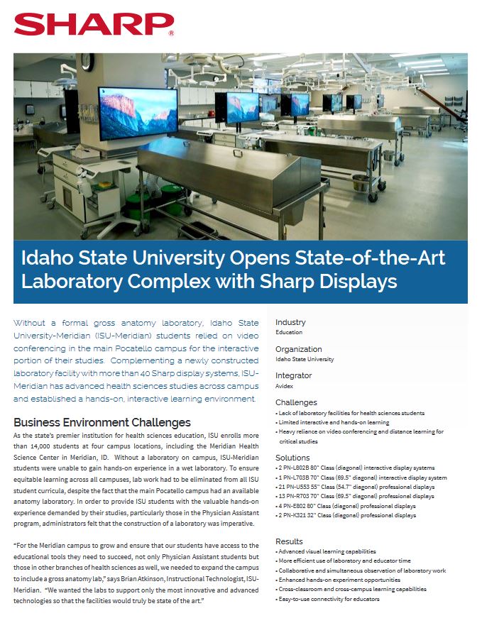 Sharp, Idaho State, Displays, Case Study, Allen Young Office Machines